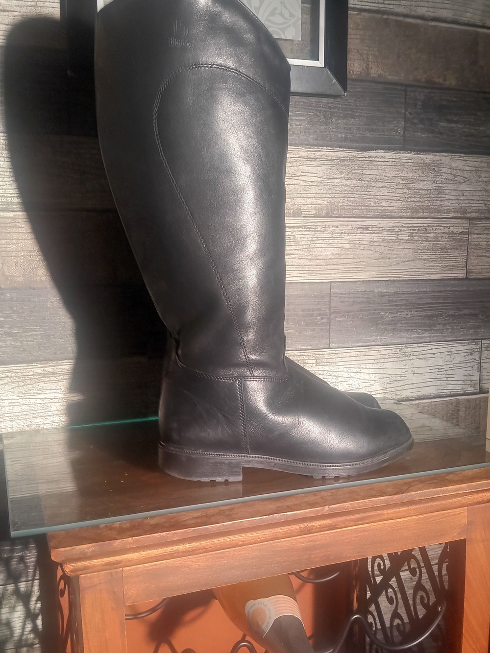 Blondo Black Tall Leather Riding Boot